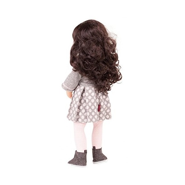 Gotz 1766043 Happy Kidz Luisa Poupée Debout articulée avec Cheveux Noirs et Yeux Gris Pierre 50 cm