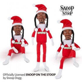 Snoop Dogg Snoop on a Stoop Poupée elfe de Noël avec accessoire spécial Snoops, petit jouet en peluche de 30,5 cm, comprend u