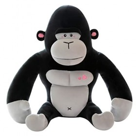 Jouet en peluche gorille câlin,oreiller en peluche gorille en tissu extensible,peluche en coton super doux,jolie poupée en pe