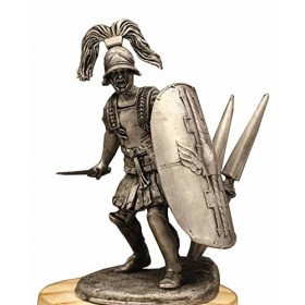 SDBRKYH Statue de Guerrier Romain Antique, médiéval Chevalier Sculpture Modèle métal Antique Craft Soldat Collection Poupée C