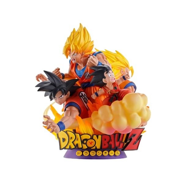 Saiyan Deluxe Edition Scène tridimensionnelle Croissance Juvénile Quatre Formes Figurine Ornements | Matériau PVC 13 cm Exqui