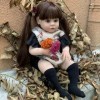YIHANGG Silicone Poupée Reborn 60cm Jouet Fille 24 Pouces Réaliste Poupée Reborn pour Tout-Petits Princesse avec Corps en Tis
