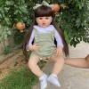 YIHANGG Silicone Souple Poupée Reborn pour Tout-Petits Fille 60CM Reborn Bébé Poupée Shabiller Princesse Poupée aux Cheveux 