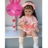 YIHANGG 60 CM Poupée Bébé Reborn Jouet 24 Pouces Peau de Peinture 3D avec Veine Silicone Fille Princesse Poupée Tout-Petit Bé