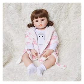Reborn Bébé Poupées Fille 22 Pouces Réel À La Recherche Pondéré Reborn Poupée Avec Des Vêtements Roses Jouet Accessoires Meil