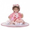 Reborn Baby Dolls, 16 Pouces Rebirth Baby Doll Simulation Poupée Silicone Jolie Fille 40 Cm, Poupées Nourrissantes