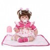 Reborn Baby Dolls, poupée de Simulation de 18 Pouces Reborn Baby Soft Gel 45 cm, poupées nourrissantes