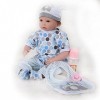 Reborn Baby Doll 22 Pouces 55 Cm Silicone Souple Réaliste À La Recherche De Nouveau-Nés Poupées En Vinyle Bleu Fait À La Main