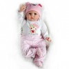 Reborn Baby Dolls, 50Cm Reborn Doll Simulation Jouets pour Enfants Corps Réaliste Les Vêtements De Poupée Peuvent être Enlevé