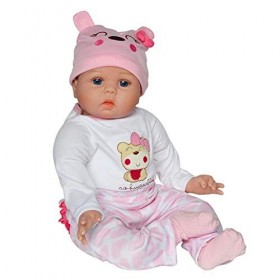 Reborn Baby Dolls, 50Cm Reborn Doll Simulation Jouets pour Enfants Corps Réaliste Les Vêtements De Poupée Peuvent être Enlevé