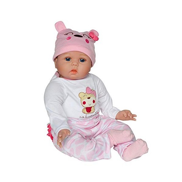 Reborn Baby Dolls, 50Cm Reborn Doll Simulation Jouets pour Enfants Corps Réaliste Les Vêtements De Poupée Peuvent être Enlevé