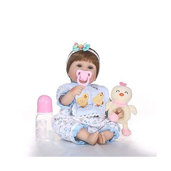 Reborn Baby Dolls, Silicone Souple Nouveau-né Bébé Sac De Couchage Jouet Bébé Cadeau danniversaire Enfants Dormant avec Un C