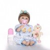 Reborn Baby Dolls, Silicone Souple Nouveau-né Bébé Sac De Couchage Jouet Bébé Cadeau danniversaire Enfants Dormant avec Un C