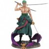 Roronoa Zoro Figurine de groupe de chapeau de paille Pirate Hunter Périphérique | Position debout en PVC 35 cm peut changer l