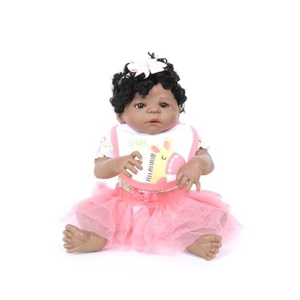 Real Life Reborn Baby Dolls Girl, 22 inch 55Cm Full Body Silicone Realistic Newborn Dolls Toddler Dolls Toy for Ages 3+ Poup