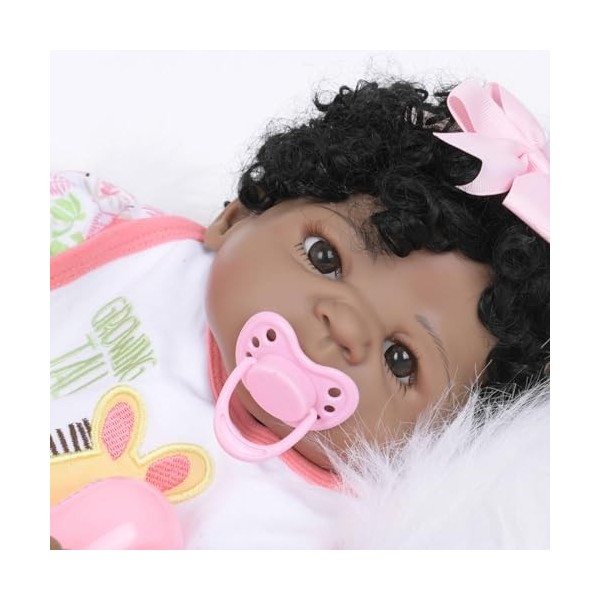 Real Life Reborn Baby Dolls Girl, 22 inch 55Cm Full Body Silicone Realistic Newborn Dolls Toddler Dolls Toy for Ages 3+ Poup