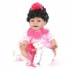 ERNZI Reborn Baby Dolls Girl - 22 inch Realistic Full Vinyl Body Newborn Baby Doll Sleeping Baby with Feeding Kit Kids Gift f