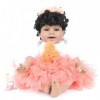 ERNZI 22 inch 55CM Realistic Sweet Face Real Baby Size Reborn Toddler Newborn Girl Doll Crafted in Silicone Vinyl Full Body C