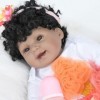 ERNZI 22 inch 55CM Realistic Sweet Face Real Baby Size Reborn Toddler Newborn Girl Doll Crafted in Silicone Vinyl Full Body C