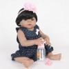 ERNZI Black Reborn Baby Dolls 22 inch Biracial Reborn Dolls Realistic Baby Black Skin Mixed Race Dolls That Look Like Real Ba