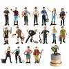 Générique 5 Pcs Jouets de Fermier - 17 Statues réalistes dagriculteurs Masculins et féminins | Ensemble de Jeu réaliste de m