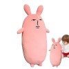 Pratvider Coussin Lapin Rose - Animal en Peluche Lapin | Lapin Pâques, Jouet poupée en Peluche danimal Doux, Cadeau drôle d