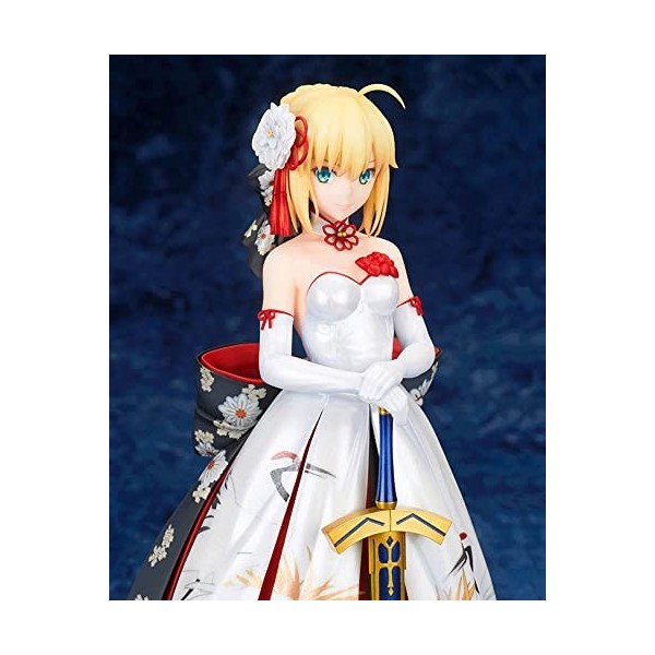 NUTSLY Fate/Stay Night - Saber Kimono Dress Ver. 1/7 Figurine Complète/Vêtements Amovibles Figurine danime/modèle de Personn