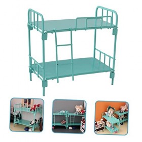 ibasenice 4 Pièces Lit Superposé Mini Moule Échelle Superposée 1/12 Meubles Meubles De Maison De Poupée Lits De Poupée Miniat