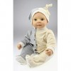 HAMIMI poupées Reborn 22 Pouces 55 cm Silicone Corps Complet Reborn Bebe realiste comme Un bébé réaliste Doux Toucher réel