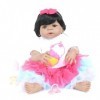 ERNZI Reborn Baby Dolls Girl - 22 inch Realistic Full Silicone Soft Body Newborn Baby Doll That Look Real, Kids Gift Box for 
