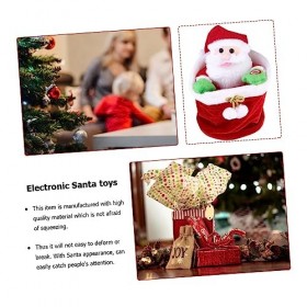 ibasenice 3 Pièces Électrique Père Noël Ornement De Père Noël en Bois Figurines De Collection du Père Noël Figurines De Père 