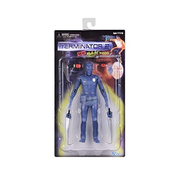 NECA - Terminator Figurine White Hot T-1000, Multicolore 634482519196 18 cm