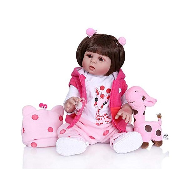 Reborn Baby Dolls 19" 48 Cm Yeux Ouverts Réalistes Bébés Reborn Filles À La Main Nouveau-Né Tout-Petit Réaliste Bébé Poupée S