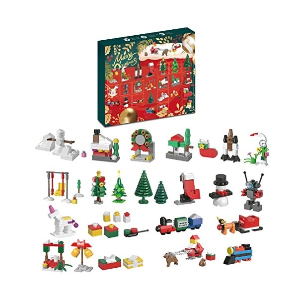 ADIY Lot de 400 blocs de construction pour calendrier de lAvent de Noël