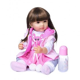 Reborn Baby Doll,22" 55cm Poupées Réalistes Toddler Full Silicone Body Lifelike Real Looking Dolls for Kids Toy Giftfor Child