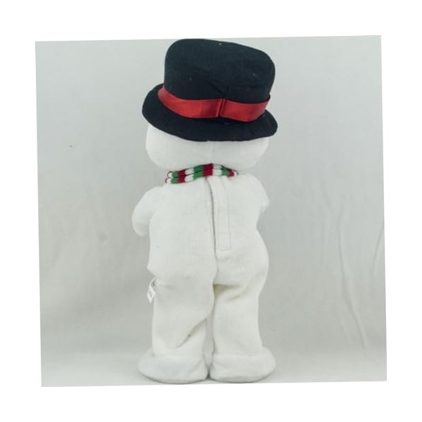 Toyvian 4 Pièces Électrique Bonhomme De Neige Père Noël Jouets pour Enfants Musique Père Noël Manteau De Noël Décor Noël Bonh