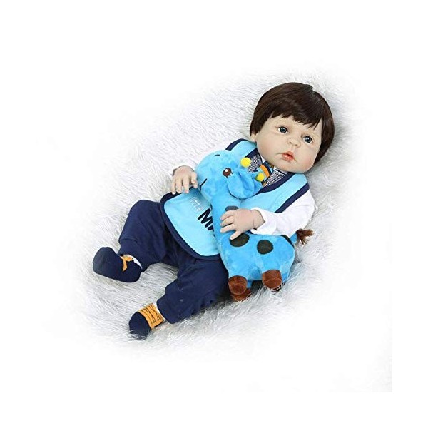 Reborn Baby Dolls, Simulation Baby Rebirth Doll Baby Model Full Plastic Peut Entrer dans Le Bain deau Jouet Anniversaire Nou