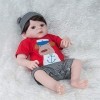 Reborn Baby Dolls, 57Cm Rebirth Doll Advanced Simulation Baby Pure Handmade Hair Matériau respectueux de la Peau Sûr et Non T