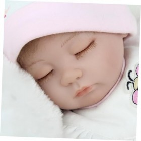 HOOTNEE Muñeco Reborn De Silicona Bébés Poupées Poupée Bébé Réel Poupées Reborn en Silicone Poupées Réalistes Fille De Bébé C