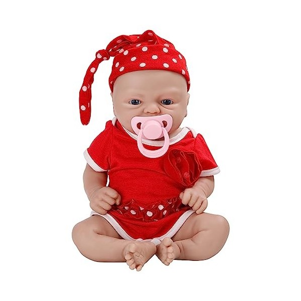 IVITA Poupée bébé en silicone Reborn bouche ouverte pour nouveau-né - Poupée bébé jumeaux - Poupée douce - Peut manger des su