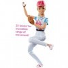 Barbie Métiers poupée articulée joueuse de baseball avec 22 points darticulations, jouet pour enfant, FRL98
