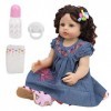 55 cm Vinyle Full Body Doux Fille Bébé Poupée À La Mode Mignon Cheveux Bouclés Bébé Poupée Jouet, pour La Maison