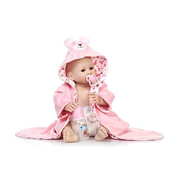 Reborn Baby Dolls Reborn Toddler Poupées en Silicone, Bébé Fille Fait À La Main, Jouet pour Enfants 20 Pouces 50Cm Cadeau da