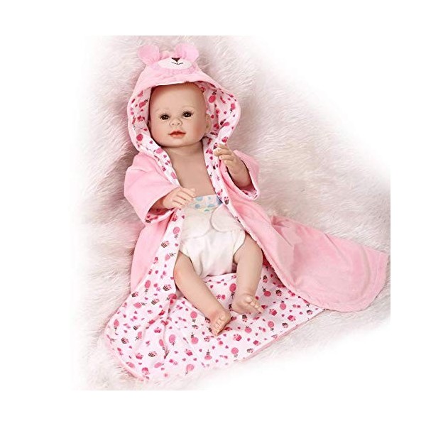 Reborn Baby Dolls Reborn Toddler Poupées en Silicone, Bébé Fille Fait À La Main, Jouet pour Enfants 20 Pouces 50Cm Cadeau da