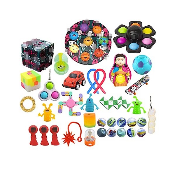 BRAINYTOYS Calmar 2021 Télé Jeu Fingerip Jouets, Squid Figures Jouets Sensoriels Set Pop-up Fidget Jouet sont Cadeaux danniv