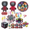 BRAINYTOYS Squid Jouets Pop Figures Sensory Jouets Set, Jouet Danxiété Fidget For Enfants, Assortiment Jouets Calendrier LA