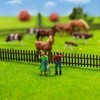 AN8706 Lot de 36 figurines danimaux de la ferme peintes à léchelle HO 1:87 chevaux vaches