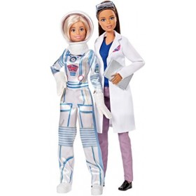 Barbie Métiers de lespace Coffret poupée astronaute et ingénieur spatial, jouet pour enfant, FCP65