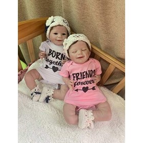 Pinky Reborn bébé poupée 22 Pouces Ressemble réaliste poupée en Silicone Nouveau-né Visage Souriant Meilleure Peau Tactile Ti
