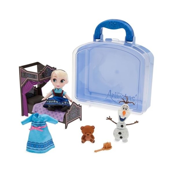 Disney Boutique Officielle Animators Collection Elsa Mini Poupée Set - 12,7 cm - Artistique avec accessoires détaillés - Per